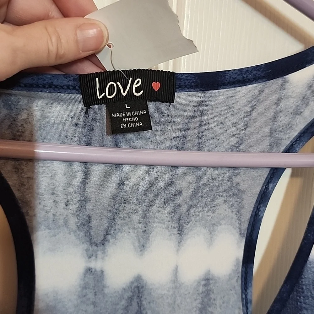 LOVE TYE-DYE MAXI DRESS NWT SZ L - Picture 4 of 9